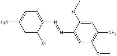 2,5-Dimethoxy-4-amino-2'-chloro-4'-aminoazobenzene 结构式