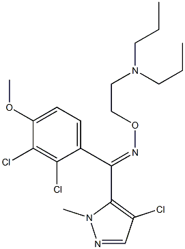 (E)-(2,3-Dichloro-4-methoxyphenyl)(4-chloro-2-methyl-2H-pyrazol-3-yl) ketone O-(2-dipropylaminoethyl)oxime 结构式