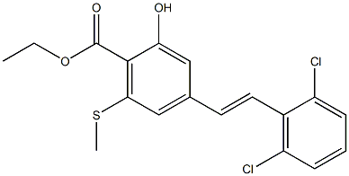 4-[(E)-2-(2,6-Dichlorophenyl)ethenyl]-2-hydroxy-6-(methylthio)benzoic acid ethyl ester