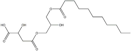 L-Malic acid hydrogen 4-(2-hydroxy-3-undecanoyloxypropyl) ester,,结构式