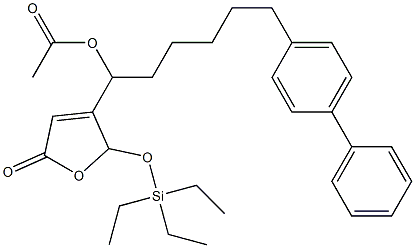 Acetic acid 1-[[2,5-dihydro-5-oxo-2-(triethylsiloxy)furan]-3-yl]-6-(biphenyl-4-yl)hexyl ester 结构式