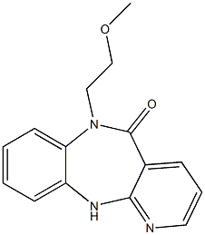 6,11-Dihydro-6-(2-methoxyethyl)-5H-pyrido[2,3-b][1,5]benzodiazepin-5-one Structure