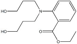 2-[Bis(3-hydroxypropyl)amino]benzoic acid ethyl ester,,结构式