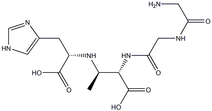 (2S,3R)-2-[(N-Glycylglycyl)amino]-3-[[(1S)-2-(1H-imidazol-4-yl)-1-carboxyethyl]amino]butyric acid Struktur