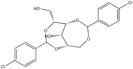 2-O,5-O:3-O,6-O-Bis(4-chlorobenzylidene)-L-glucitol,,结构式