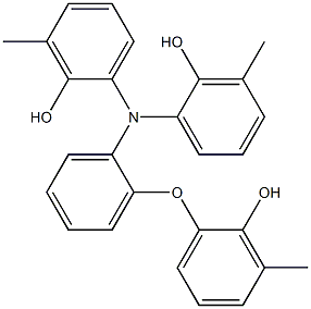 N,N-Bis(2-hydroxy-3-methylphenyl)-2-(2-hydroxy-3-methylphenoxy)benzenamine,,结构式