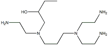 1-[N-(2-アミノエチル)-N-[3-[ビス(2-アミノエチル)アミノ]プロピル]アミノ]-2-ブタノール 化学構造式