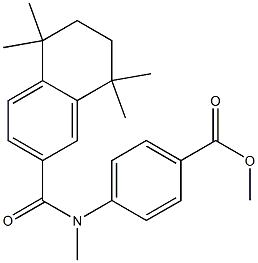 4-[N-[(5,6,7,8-Tetrahydro-5,5,8,8-tetramethylnaphthalen)-2-ylcarbonyl]methylamino]benzoic acid methyl ester Structure