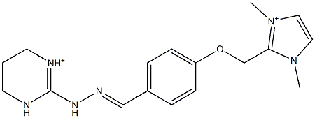 1,3-Dimethyl-2-[4-[2-[[(3,4,5,6-tetrahydropyrimidin)-1-ium]-2-yl]hydrazonomethyl]phenoxymethyl]1H-imidazol-3-ium