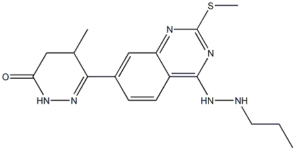 4,5-Dihydro-5-methyl-6-[2-methylthio-4-(2-propylhydrazino)quinazolin-7-yl]pyridazin-3(2H)-one Struktur