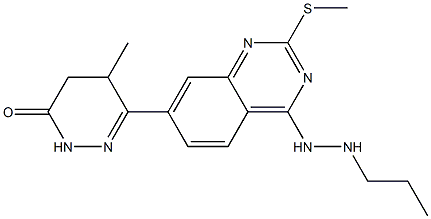 4,5-Dihydro-5-methyl-6-[2-methylthio-4-(2-propylhydrazino)quinazolin-7-yl]pyridazin-3(2H)-one Structure