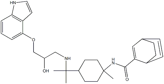  4-[2-Hydroxy-3-[[1-[[(bicyclo[2.2.2]octane-2,5-dien-2-yl)carbonyl]amino]-p-menthan-8-yl]amino]propoxy]-1H-indole