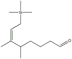 (6Z)-5,6-Dimethyl-8-(trimethylsilyl)-6-octen-1-al Structure