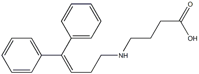 4-[(4,4-Diphenyl-3-butenyl)amino]butanoic acid Struktur