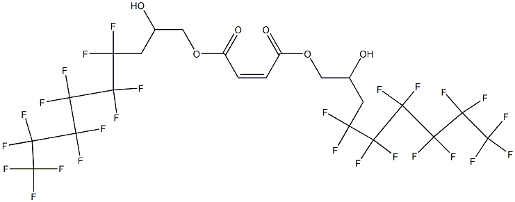 Maleic acid bis[2-hydroxy-3-(tridecafluorohexyl)propyl] ester,,结构式