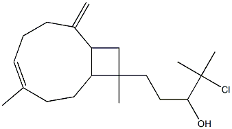 2-Chloro-2-methyl-5-(4,11-dimethyl-8-methylenebicyclo[7.2.0]undec-4-en-11-yl)pentan-3-ol|