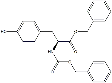 (2S)-2-(Benzyloxycarbonylamino)-3-(4-hydroxyphenyl)propionic acid benzyl ester Structure