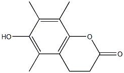 6-Hydroxy-5,7,8-trimethyl-3,4-dihydrocoumarin Struktur