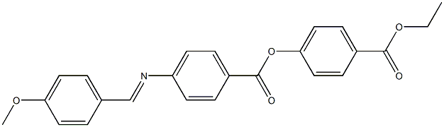 4-[4-(4-Methoxybenzylideneamino)benzoyloxy]benzoic acid ethyl ester Struktur