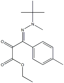 3-[2-(tert-Butyl)-2-methylhydrazono]-3-(4-methylphenyl)pyruvic acid ethyl ester Structure