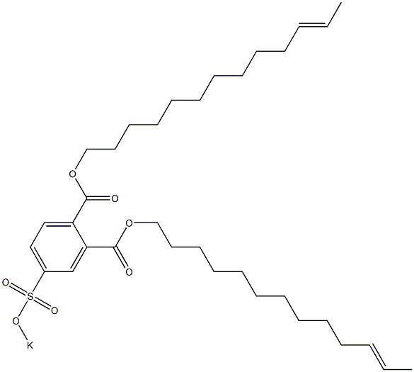 4-(ポタシオスルホ)フタル酸ジ(11-トリデセニル) 化学構造式