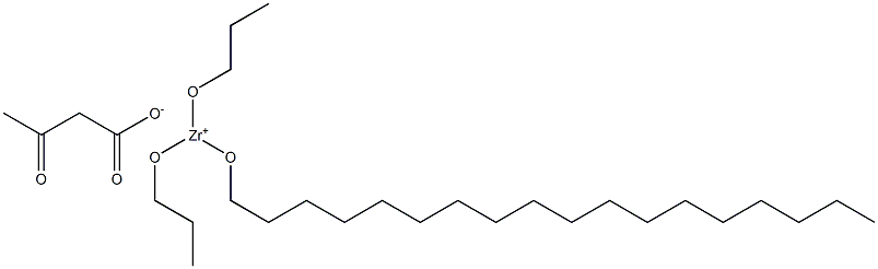 Acetoacetic acid dipropoxy(stearyloxy)zirconium(IV) salt Struktur