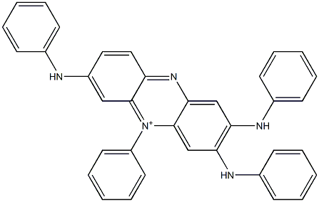 5-フェニル-2,3,7-トリス(フェニルアミノ)フェナジン-5-イウム 化学構造式