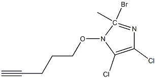 2-Bromo-4,5-dichloro 1-(4-pentynyloxy)methyl-1H-imidazole,,结构式