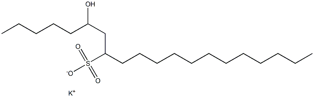 6-ヒドロキシイコサン-8-スルホン酸カリウム 化学構造式