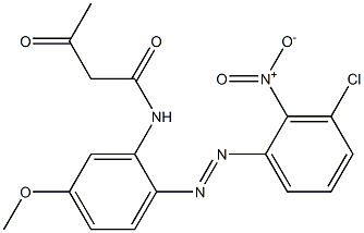 2-Acetyl-2'-(3-chloro-2-nitrophenylazo)-5'-methoxyacetanilide Structure