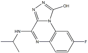 4-(イソプロピルアミノ)-8-フルオロ-[1,2,4]トリアゾロ[4,3-a]キノキサリン-1-オール 化学構造式
