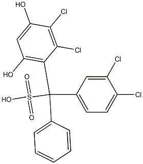 (3,4-Dichlorophenyl)(2,3-dichloro-4,6-dihydroxyphenyl)phenylmethanesulfonic acid