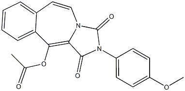 11-Acetyloxy-2-(4-methoxyphenyl)-1H-imidazo[5,1-b][3]benzazepine-1,3(2H)-dione,,结构式