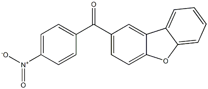 2-(4-ニトロベンゾイル)ジベンゾフラン 化学構造式