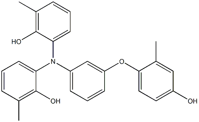 N,N-Bis(2-hydroxy-3-methylphenyl)-3-(4-hydroxy-2-methylphenoxy)benzenamine Structure