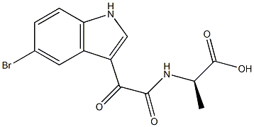 N-[[(5-Bromo-1H-indol-3-yl)carbonyl]carbonyl]-D-alanine Struktur