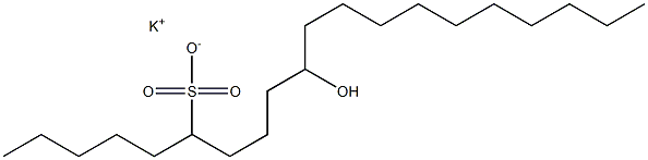 10-ヒドロキシイコサン-6-スルホン酸カリウム 化学構造式