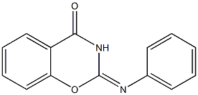 2,3-Dihydro-2-(phenylimino)-4H-1,3-benzoxazin-4-one Struktur