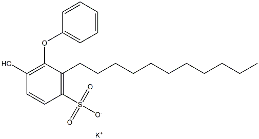 6-Hydroxy-2-undecyl[oxybisbenzene]-3-sulfonic acid potassium salt,,结构式