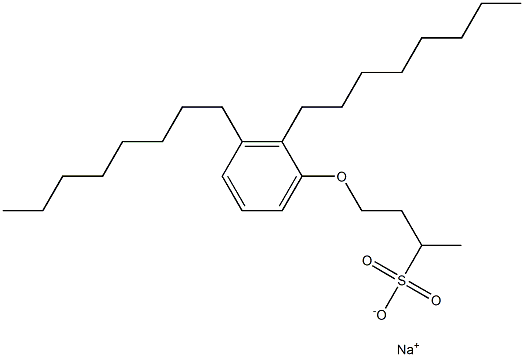 4-(2,3-Dioctylphenoxy)butane-2-sulfonic acid sodium salt 结构式