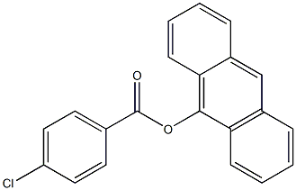 p-Chlorobenzoic acid (anthracen-9-yl) ester,,结构式