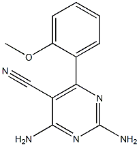 2,4-ジアミノ-6-(2-メトキシフェニル)ピリミジン-5-カルボニトリル 化学構造式