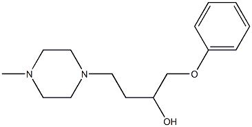 1-フェノキシ-4-(4-メチル-1-ピペラジニル)-2-ブタノール 化学構造式