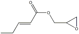 2-ペンテン酸(オキシラン-2-イル)メチル 化学構造式