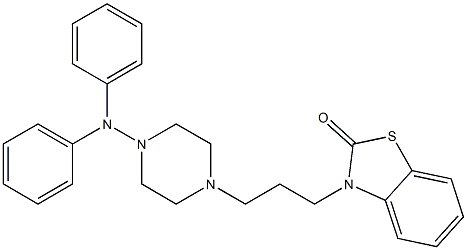 3-[3-(4-Diphenylamino-1-piperazinyl)propyl]-2,3-dihydro-2-oxobenzothiazole Struktur