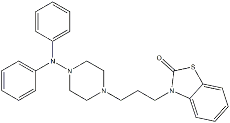 3-[3-(4-Diphenylamino-1-piperazinyl)propyl]-2,3-dihydro-2-oxobenzothiazole Structure