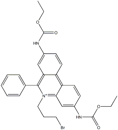 5-(3-Bromopropyl)-3,8-bis[(ethoxycarbonyl)amino]-6-phenylphenanthridin-5-ium