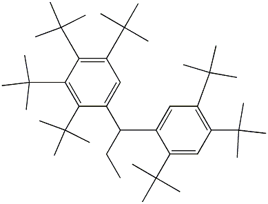 1-(2,3,4,5-Tetra-tert-butylphenyl)-1-(2,4,5-tri-tert-butylphenyl)propane,,结构式