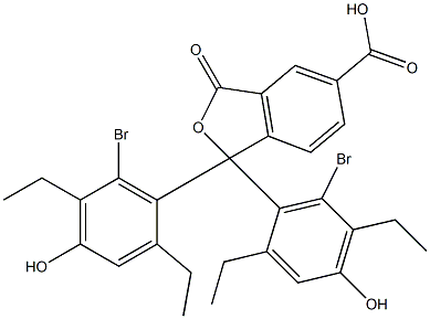 1,1-Bis(6-bromo-2,5-diethyl-4-hydroxyphenyl)-1,3-dihydro-3-oxoisobenzofuran-5-carboxylic acid 结构式