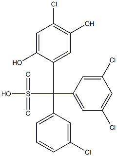 (3-Chlorophenyl)(3,5-dichlorophenyl)(4-chloro-2,5-dihydroxyphenyl)methanesulfonic acid